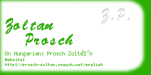 zoltan prosch business card